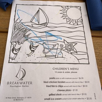 Breakwater - Kids menu - American Near Me - Stonington, Connecticut Breakwater - Kids menu - American Near Me - Stonington, Connecticut