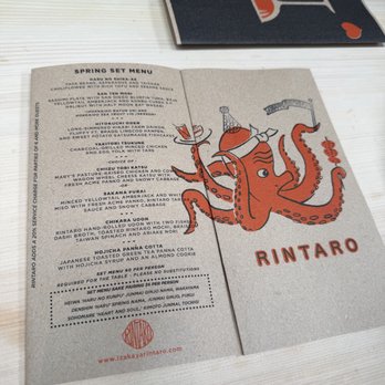 Rintaro - Menu as of May 2026 - Izakaya Near Me - San Francisco, California