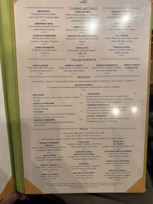 Menu photo 1 Serafina Seaport Boston, MA Menu photo 1 Serafina Seaport Boston, MA