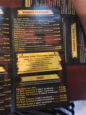 Menu photo 5 Bubba's Smokehouse BBQ San Diego, CA