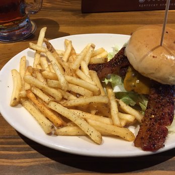 Twin Peaks - Bacon burger with fries - New American Near Me - Hoover, Alabama Twin Peaks - Bacon burger with fries - New American Near Me - Hoover, Alabama