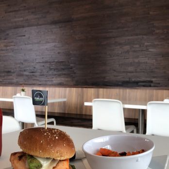 Fueled Fresh Kitchen - Salmon burger - Salad Near Me - Draper, Utah Fueled Fresh Kitchen - Salmon burger - Salad Near Me - Draper, Utah