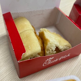 Chick-fil-A - ows a sandwich in a box with mustard - Fast Food Near Me - Colorado Springs, Colorado