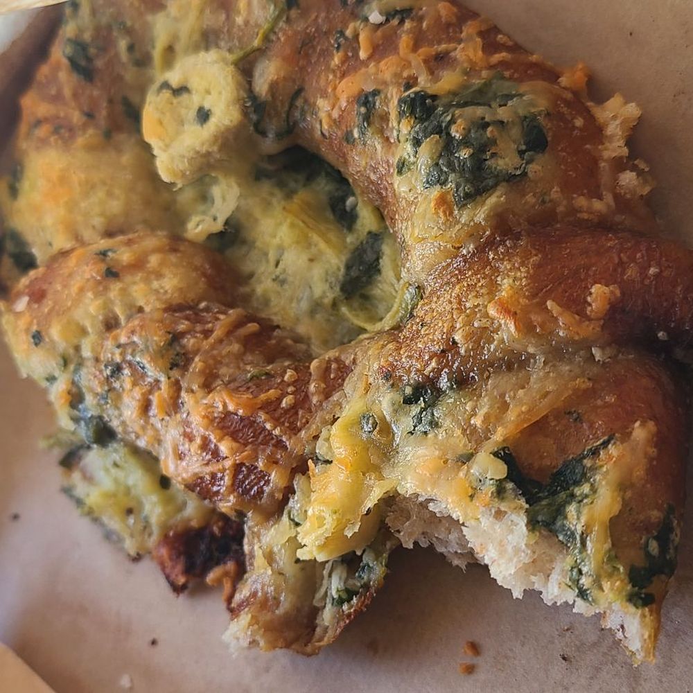 Underground Baking - Spinach and artichoke pretzel - Coffee & Tea Near Me - Hendersonville, North Carolina Underground Baking - Spinach and artichoke pretzel - Coffee & Tea Near Me - Hendersonville, North Carolina