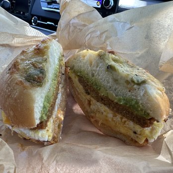 Einstein Bros. Bagels - Chorizo Sunrise Egg Sandwich - Bagels Near Me - Austin, Texas