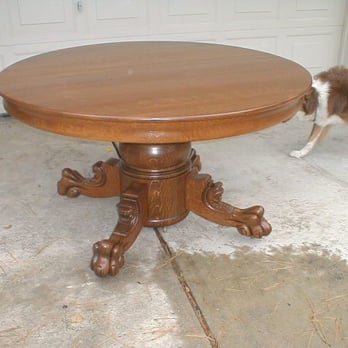 Staebel Antiques - 54 Round Dining Table expands to 8 feet long - Antiques Near Me - Liberty Hill, Texas Staebel Antiques - 54 Round Dining Table expands to 8 feet long - Antiques Near Me - Liberty Hill, Texas