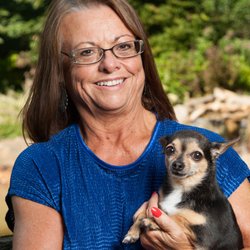 Dr. Mel's Pet Sitting - Me and my personal dog-Chico. PS-I take care of big ones too!