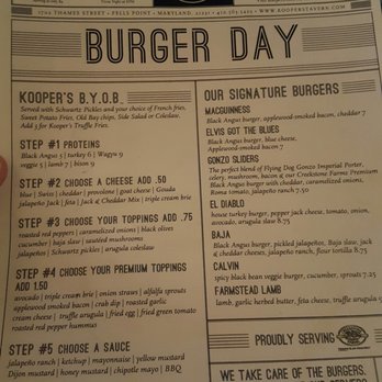 Kooper's Tavern - Burger Tuesday! - Bars Near Me - Baltimore, Maryland Kooper's Tavern - Burger Tuesday! - Bars Near Me - Baltimore, Maryland