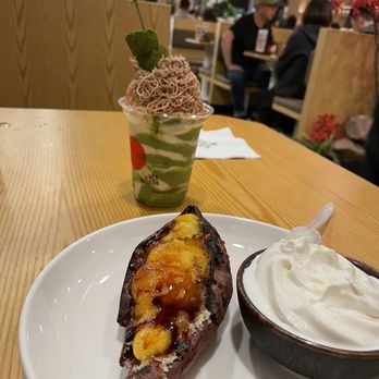 Tendon Kohaku - Sweet potato creme brulee - Japanese Near Me - Bellevue, Washington