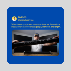 SOS Garage Door Service - If you plan on replacing your springs there are a number of things to consider. Visit our YouTube channel to learn more.