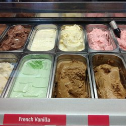 A modest selection of ice cream.