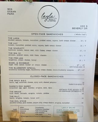 Menu photo 8 Layla Bagels & Coffee Santa Monica, CA Menu photo 8 Layla Bagels & Coffee Santa Monica, CA