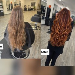 Hair by Mirikat Salon - Red Copper Gold Balayage
A beautiful custom red copper gold balayage created especially for this lovely bride for her special wedding day.