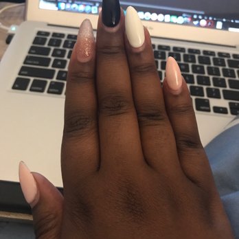 Abstract Nails  - Gel set 3 weeks later - right hand - Nail Salons Near Me - Hyattsville, Maryland