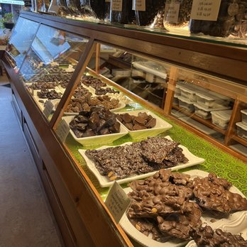 Nelson's Candies - a display of chocolates - Candy Stores Near Me - Murphys, California