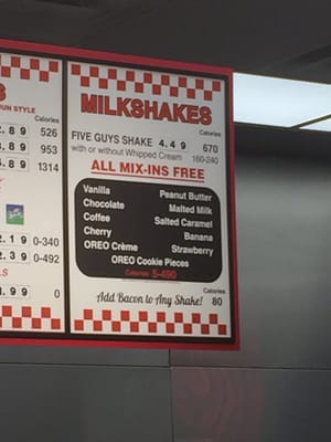 Menu photo 3 Five Guys Cabazon, CA