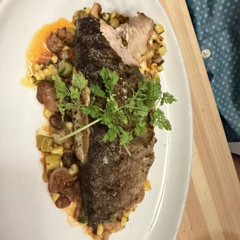 Cotton & Rye - Rainbow Trout entree - New American Near Me - Savannah, Georgia