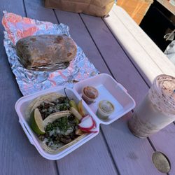 Big juan, asada tacos and horchata
