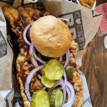 Cockeye Bbq - P. B. T. Pounded Breaded Tenderloin. If this is on the clothesline when you arrive, order it. Don't think twice! - American Near Me - Warren, Ohio