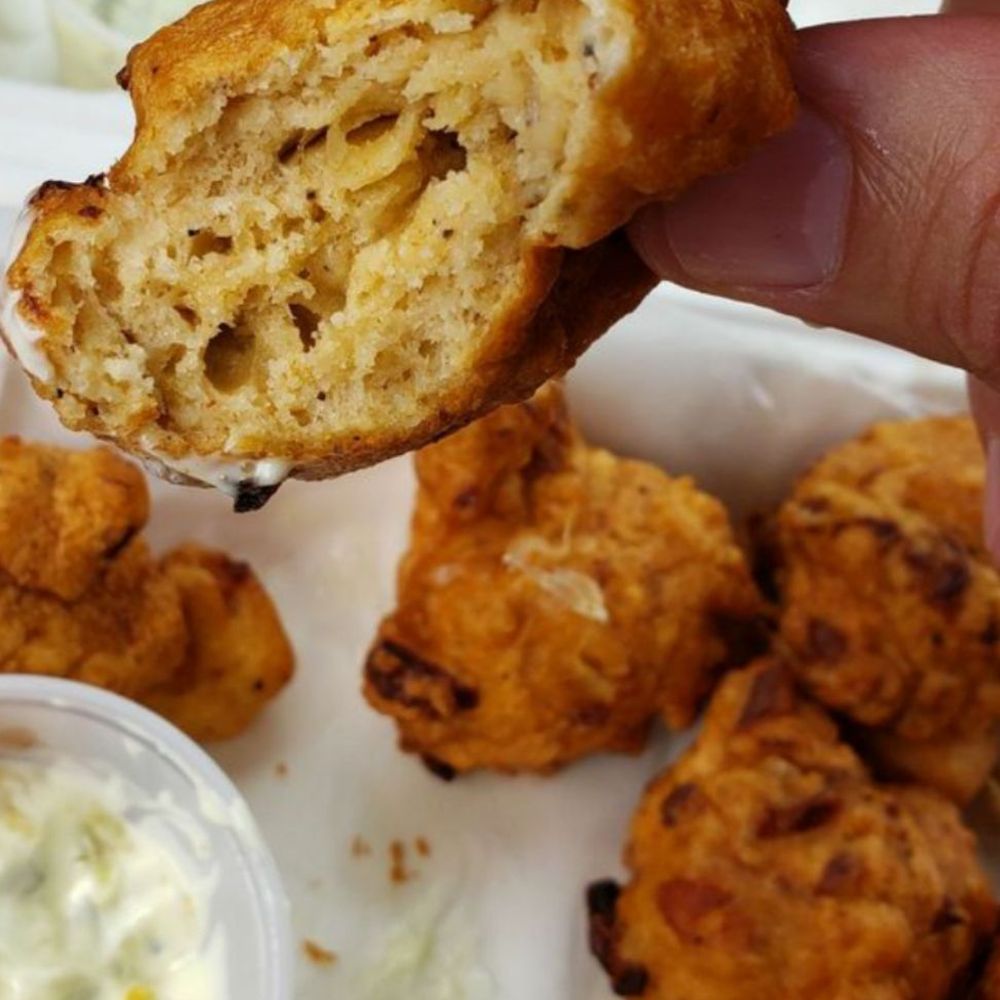 The Clam Castle - 9.10.21 Yummers clam fritters. - Seafood Near Me - Madison, Connecticut The Clam Castle - 9.10.21 Yummers clam fritters. - Seafood Near Me - Madison, Connecticut