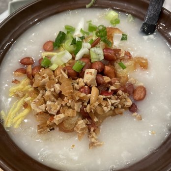 MingKee Deli - Sampan porridge with toppings added in - Chinese Near Me - Cupertino, California MingKee Deli - Sampan porridge with toppings added in - Chinese Near Me - Cupertino, California