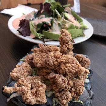 Kigawa Bistro - House Salad and A21. Chicken Karaage - delicious - Sushi Bars Near Me - San Leandro, California Kigawa Bistro - House Salad and A21. Chicken Karaage - delicious - Sushi Bars Near Me - San Leandro, California