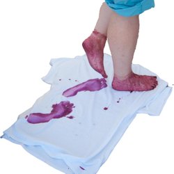 Windy Winery - Foot prints on a Harvest Grape Stomp shirt