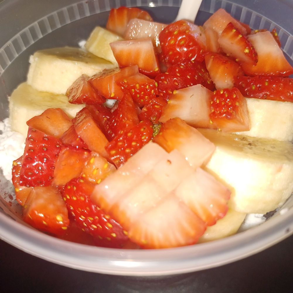Berry Bowl with coconut added (delicious)