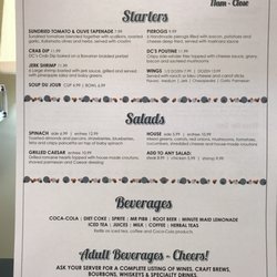 DC's Bar & Restaurant - Lunch/Dinner side 1