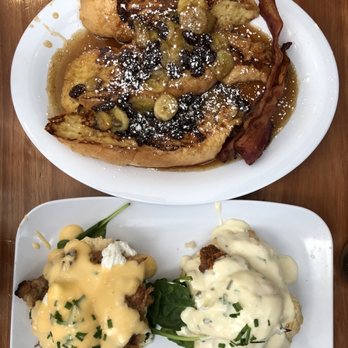 Ruby Slipper Marigny - Bananas Foster Pain Perdu and The Peacemaker (Egg Cochon and St. Charles Chicken) - Breakfast & Brunch Near Me - New Orleans, Louisiana