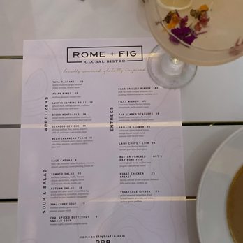 Rome + Fig - Menu of food soups are great Thai Curry and the Butternut Squash was so so delicious. Order a side of pita bread to sop it up - Seafood Near Me - Tampa, Florida Rome + Fig - Menu of food soups are great Thai Curry and the Butternut Squash was so so delicious. Order a side of pita bread to sop it up - Seafood Near Me - Tampa, Florida
