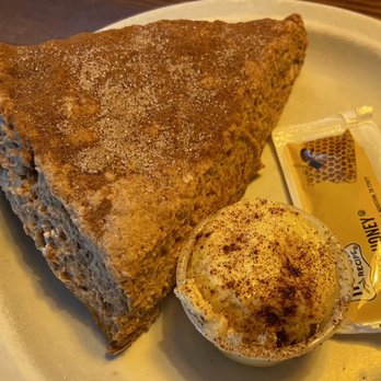 Victorian Cafe - Cinnamon wheat scone - so nice to find a white scone and not smothered in icing/sugar. - Breakfast & Brunch Near Me - Bend, Oregon Victorian Cafe - Cinnamon wheat scone - so nice to find a white scone and not smothered in icing/sugar. - Breakfast & Brunch Near Me - Bend, Oregon