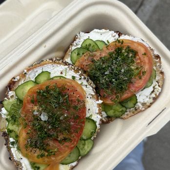 Bones Bagels - Veggie bagel - so good! - Bagels Near Me - San Francisco, California
