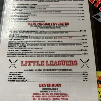 Johnny B's Restaurant - Menu - American Near Me - Truth Or Consequences, New Mexico