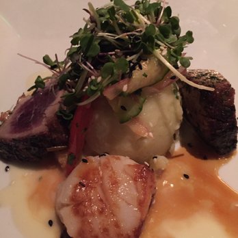 Masraff's - Diver scallop and tuna. Best scallop I have had - New American Near Me - Houston, Texas