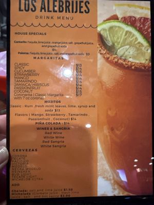 Menu photo 5 Los Alebrijes Mexican Restaurant Boston, MA Menu photo 5 Los Alebrijes Mexican Restaurant Boston, MA