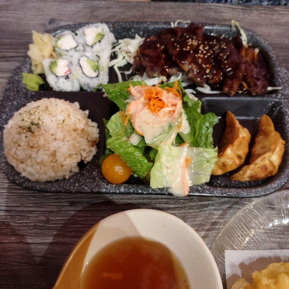 Yoshi Sushi - Beef Teriyaki Plate - Sushi Bars Near Me - Los Altos, California Yoshi Sushi - Beef Teriyaki Plate - Sushi Bars Near Me - Los Altos, California