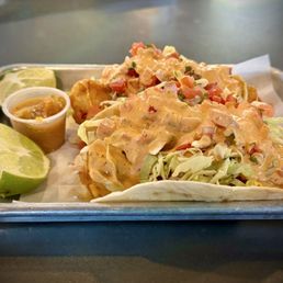 The Cove's amazing fish tacos!