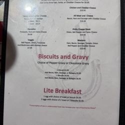 Lucky's Cafe - Breakfast menu, served til 1030 daily.