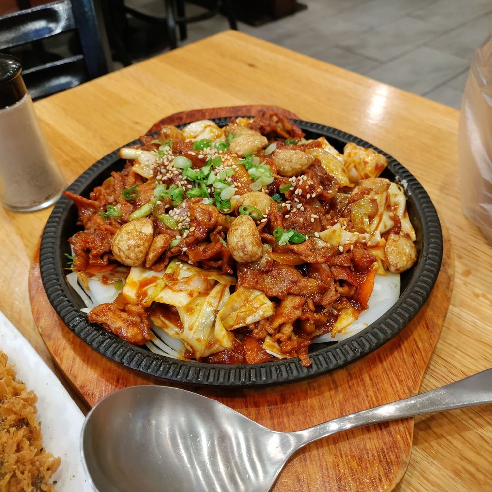 Yory Korean Cuisine - Spicy BBQ beef with lots of beef, onions & garlic. My husband loved it, he's into spicy dishes. - Korean Near Me - Surrey, British Columbia Yory Korean Cuisine - Spicy BBQ beef with lots of beef, onions & garlic. My husband loved it, he's into spicy dishes. - Korean Near Me - Surrey, British Columbia