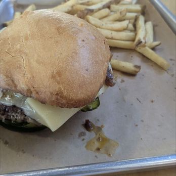 Central Market - Westgate Smash Burger and fries - Grocery Near Me - Austin, Texas