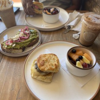 Black & Brew - Hot Honey breakfast biscuit, Chai Latte Coffee Smoked Turkey and fruits. Got the avocado toast, probably our least favorite. - Coffee & Tea Near Me - Lakeland, Florida Black & Brew - Hot Honey breakfast biscuit, Chai Latte Coffee Smoked Turkey and fruits. Got the avocado toast, probably our least favorite. - Coffee & Tea Near Me - Lakeland, Florida