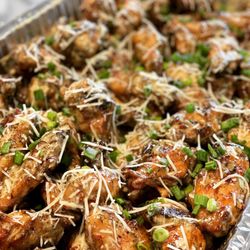Double R Foods - Garlic Parmesan Wings- saucy wings elevated with tons of flavor