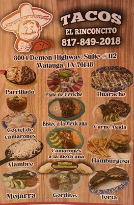 Menu photo 5 Tacos El Rinconcito Watauga, TX