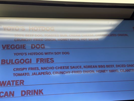 Menu photo 1 Yoyo’s Hotdog Houston, TX