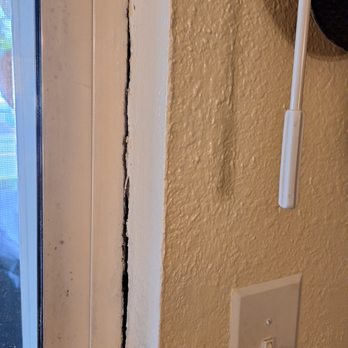 Princeton Property Management - Cracked from bottom of the door to the top - Property Management Near Me - Portland, Oregon Princeton Property Management - Cracked from bottom of the door to the top - Property Management Near Me - Portland, Oregon