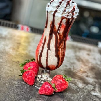 Laura's Bar And Grill - a strawberry milkshake - American Near Me - Smithfield, Rhode Island