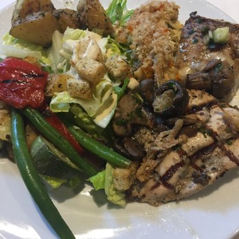 Flying Fish - Plate from buffet (day one of work conference)....grilled chicken breast was good. - Seafood Near Me - Orlando, Florida Flying Fish - Plate from buffet (day one of work conference)....grilled chicken breast was good. - Seafood Near Me - Orlando, Florida
