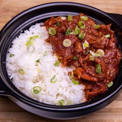 Over The Rice BBQ - Spicy pork with rice