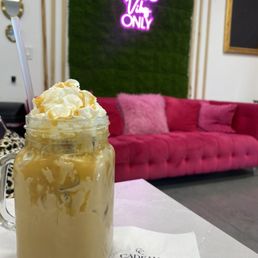 Iced caramel latte Iced caramel latte